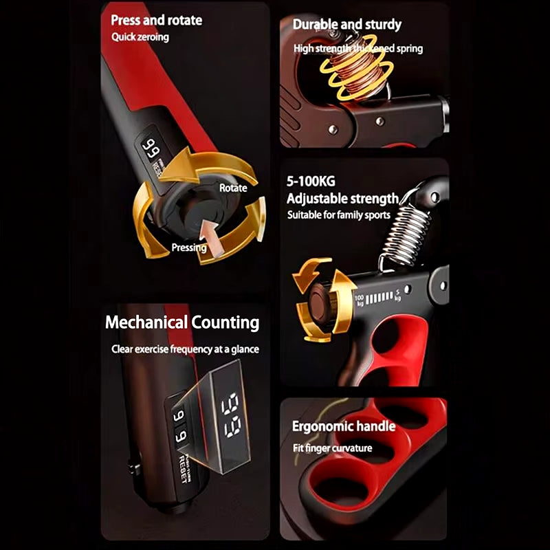 Hand Grip Ajustable 5-100Kg